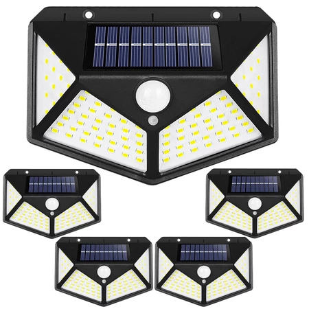 Lâmpada de Luz Solar, Jardim 100 Leds, Com Sensor de Presença.