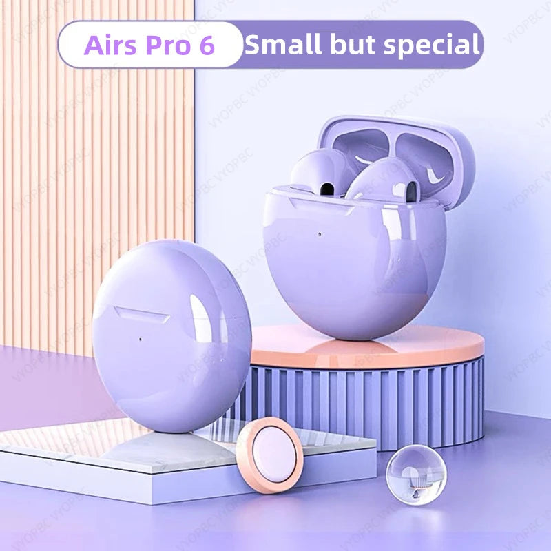 Fones de ouvido originais Air Pro 6 TWS sem fio Bluetooth Mini Pods Earbuds. - Maxofertasshop