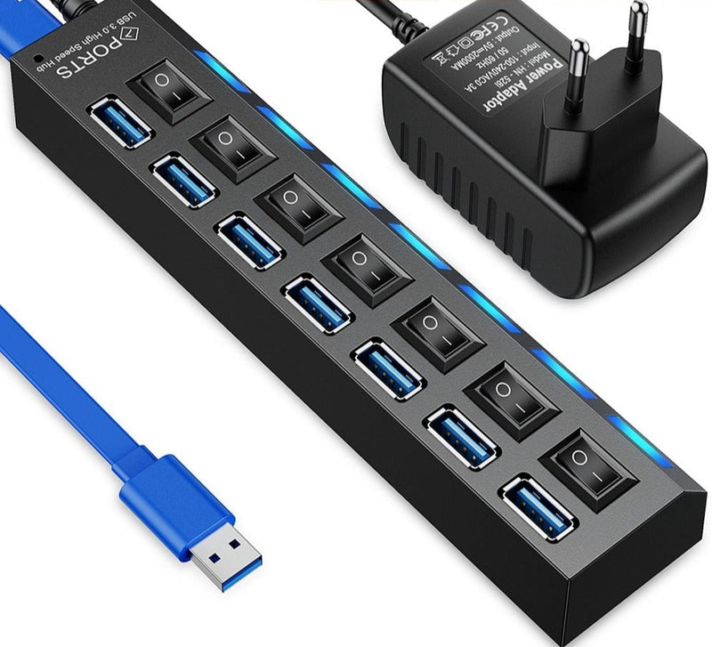 USB Hub 3.0 e 2.0.