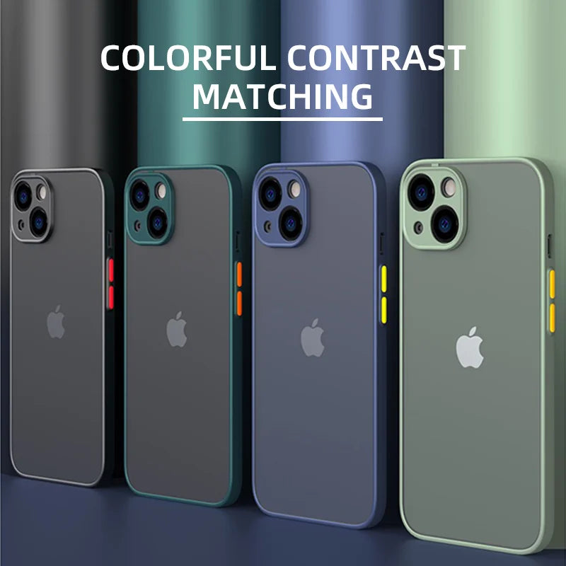 Capa para IPHONE 13 12 11 14 15 pro max luxo, macio silicone à prova de choque. - Maxofertasshop