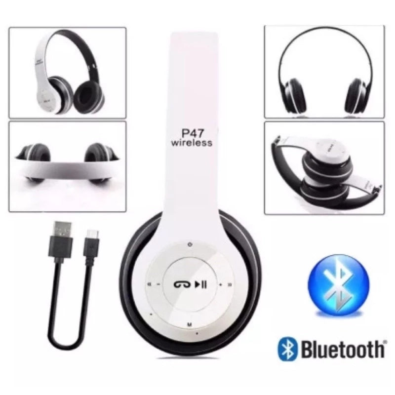 Fone P47 Headphone Sem Fio Estéreo Redução de Ruídos Bluetooth 5.0