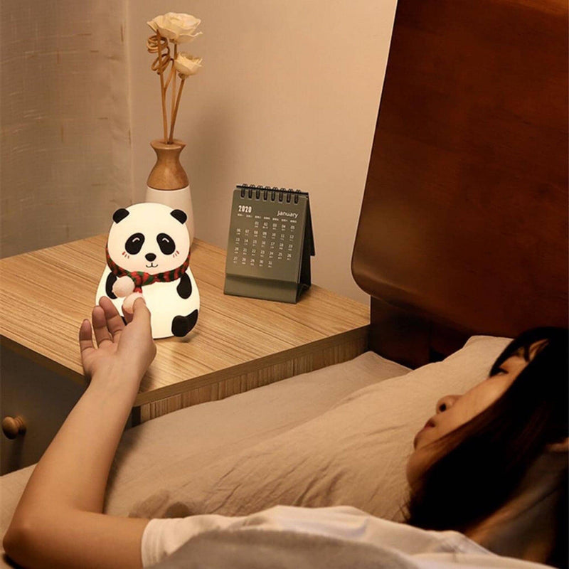 Luminária De Panda Com Led USB Silicone - Frete Grátis